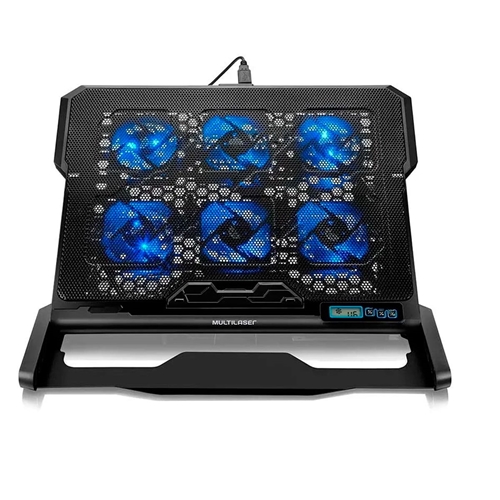 Cooler Multilaser AC282 com 6 Fans Led Azul - Ramsons