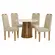 Sala de Jantar Kappesberg CSJ1209EA-A019 Mesa redonda com 4 Cadeiras Bege