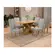 Sala de Jantar Kappesberg Mesa Retangular com 6 Cadeiras Cinza