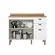 Balcão THB Classy 120cm 2 Portas 3 Gavetas com Tampo Branco