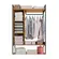 Roupeiro Closet Kappesberg LI029 1 porta e 2 Gavetas Freijo e Preto fosco