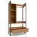 Roupeiro Closet Kappesberg LI029 1 porta e 2 Gavetas Freijo e Preto fosco