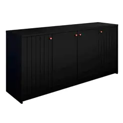Buffet Para Sala de Jantar Cimol Lia 4 Portas 100% MDF Chumbo