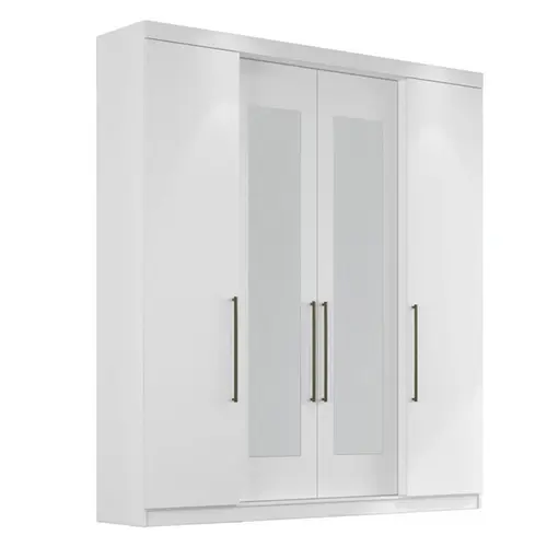 Roupeiro Herval PH1717 4 Portas 4 Gavetas Internas Branco