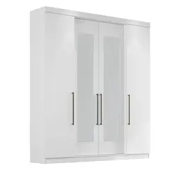 Roupeiro Herval PH1717 4 Portas 4 Gavetas Internas Branco
