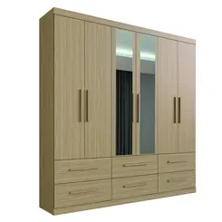 Roupeiro Herval PH1691 6 Portas 6 Gavetas Cedro