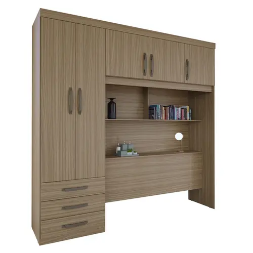 Roupeiro Herval PH1801 5 Portas 3 Gavetas Cedro