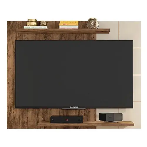 Painel Caemmum Cross Para Tvs de ate 58" Jatoba/Off White