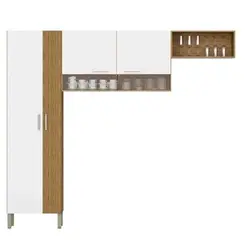 Cozinha Kits Parana Lumini 4 Portas Freijo Supremo