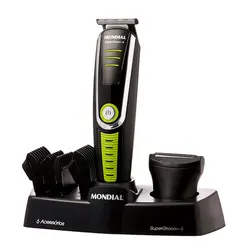 Aparador de Pelos Mondial BG-04 Super Groom 6 Recarregavel Preto Bivolt