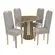 Sala de Jantar Kappesberg CSJ1413EA-A056 Mesa redonda com 4 Cadeiras Boucle Cinza