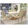Sala de Jantar Kappesberg CSJ1453EAA058 Tampo de Vidro/MDF com 6 cadeiras Retro Bege