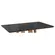 Mesa Kappesberg CSJ021CAPRFV7 Tampo de MDF/Vidro com base madeira macica Preto Carvalho