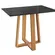 Mesa Kappesberg CSJ021CAPRFV7 Tampo de MDF/Vidro com base madeira macica Preto Carvalho