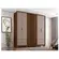 Roupeiro Caemmun Esmeralda 2.4 4 gaveta 6 portas em MDP Fendi Havana