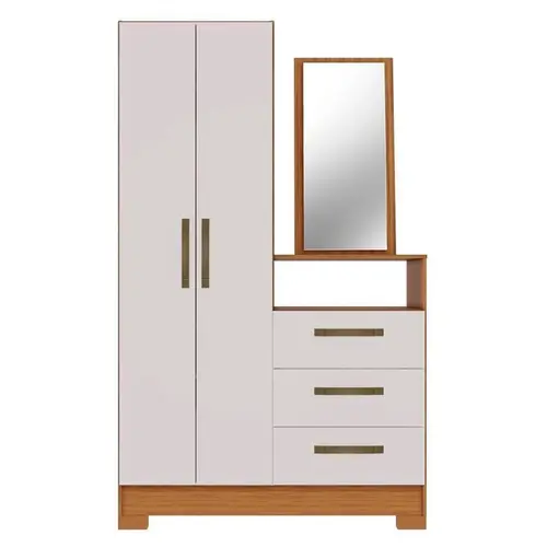 Comoda Notavel Com Espelho 2 Portas 3 Gavetas Freijo Trend Off White