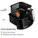 Fritadeira Mondial Air Fryer 4 Litros Com Controle De Temperatura Preto Inox 127v