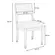 Par de Cadeiras Kappesberg 2CMM001CA-A046B para Sala de Jantar Premium Boucle Grafite Com Tela Chumbo