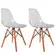 Par de Cadeira Charles Eames  SB Branco Transparente