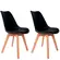 Par de Cadeira Saarinem Wood Preto