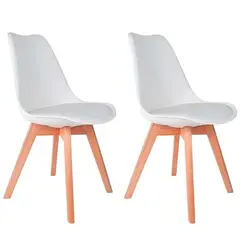 Par De Cadeira Saarinem SB Wood Branco