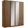 Roupeiro Splendore Plus Glass THB 4 Portas 2 Gavetas Com Espelho Carvalho Sensitive