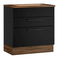 Balcao Exclusive Itatiaia Para Cooktop 2 Gavetas 5 Bocas Preto Matte