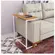 Mesa de Apoio lateral Kappesberg LI025CNBR em MDP Canela Branco Brilho