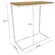 Mesa de Apoio lateral Kappesberg LI025CNBR em MDP Canela Branco Brilho