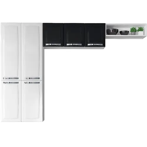 Armario Cozinha Itatiaia Rose 7 Portas 1 Gaveta em Aco