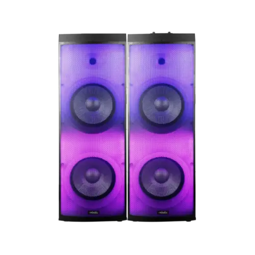 Caixa Amplificada Mystic  MYPS2000FL 100W RMS X2 Bluetooth Preto