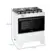 Fogao Esmaltec Ideal Piso 5 Bocas Com Mesa De Aco Inox e Acendimento Automatico Branco