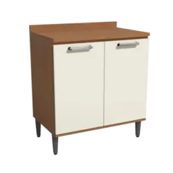 Balcao De Cozinha Linna Kappesberg Com Tampo 2 Portas Cinamomo Off White