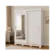 Roupeiro Liz Panan 100% MDF Duas Portas 3 Gavetas Com Espelho Branco