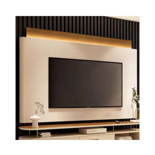Painel Suspenso Nobre 2.2 HB Para TV Ate 85" Polegadas Cinamomo Off White