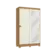 Roupeiro Kappesberg MDF 2 Portas 2 Gavetas Com Espelho Off White Canela