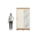 Roupeiro Kappesberg MDF 2 Portas 2 Gavetas Com Espelho Off White Canela