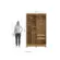 Roupeiro Kappesberg MDF 2 Portas 2 Gavetas Com Espelho Off White Canela