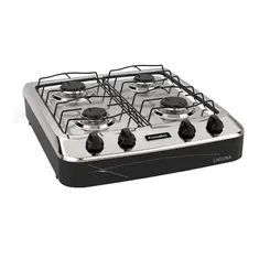 Fogao de Mesa Esmaltec Laguna 4027 4 Bocas Botoes Removiveis 2 Queimadores Familia