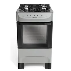 Fogao Mueller MFV4BB 4 Bocas Com Mesa de Vidro e Acendimento Titanio Bivolt