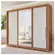 Roupeiro Panan Vitoria Casal 3 Portas 6 Gavetas Com Espelho Cinamomo Off White