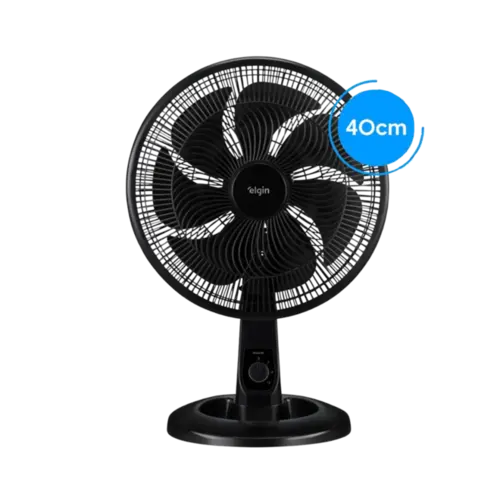 Ventilador Elgin Mesa VE40 42VEN4001000 Oscilacao Horizontal Ajusto Vertical Preto 127V
