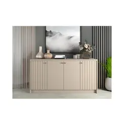 Buffet Cimol Lia 4 Portas 3 Prateleira em MDF Off White