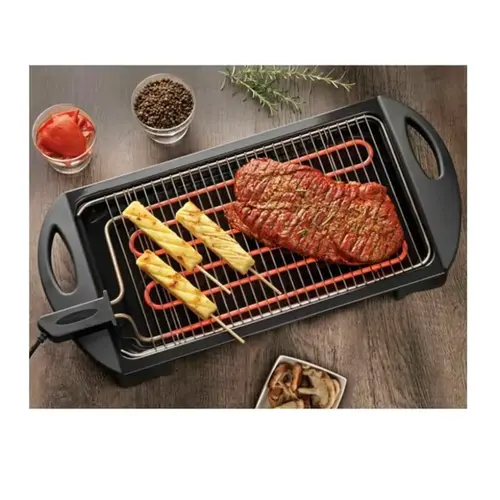 Churrasqueira Eletrica Portatil Fischer Grill Grade Cromada 1.900W Preto