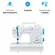 Maquina de Costura Portatil Elgin Genius Plus 31 Pontos Overlock Duplo 3 Posicoes de Agulha Branco 127V