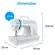 Maquina de Costura Portatil Elgin Genius Plus 31 Pontos Overlock Duplo 3 Posicoes de Agulha Branco 127V