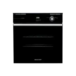 Forno a Gas Embutir Brastemp 78L Funcao Grill Timer Touch Tecnologia Cleartech 2 Prateleiras 7 Niveis Preto 220V