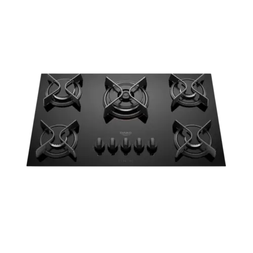 Cooktop Dako Supreme 5 Bocas Com Mesa De Vidro Tripla Chama Preto Bivolt