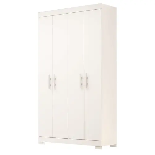 Roupeiro ACP Lana Prime 4 Portas 2 Gavetas Internas Branco