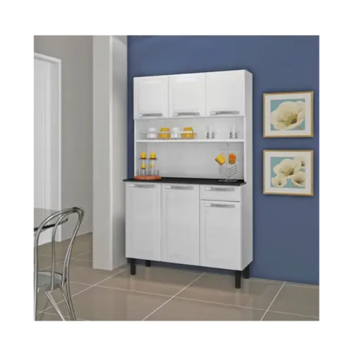 Kit Cozinha Itatiaia 13G1105 3500001877 Rose 2023 6 Portas 1 Gaveta Branco